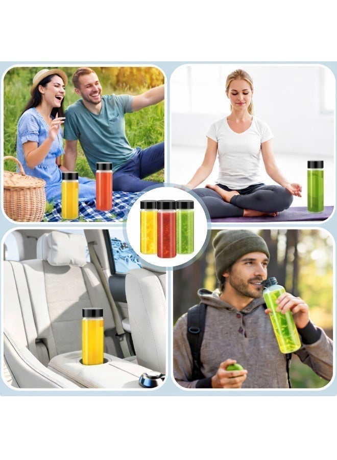 Luxoraq 350ml Plastic Juice Bottles – Pack of 12 Clear Bottles with Caps, Reusable Empty Milk and Water Bottle for Kids, Zamzam Water, Gym, Smoothies, Fresh Juices, Protein Shakes, and Travel Use – Leak-Proof - Image 4